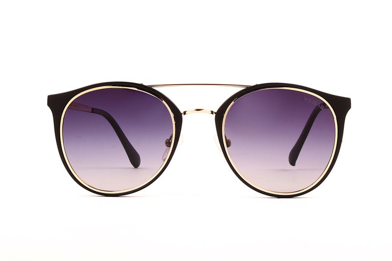 VEGAS Full Rim Round Unisex Navy  Sunglasses V2105 C4 - Image 1